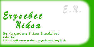 erzsebet miksa business card